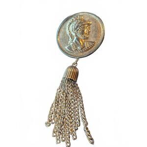 Vintage Sarah Coventry Silver Tone Tassel Brooch Pin